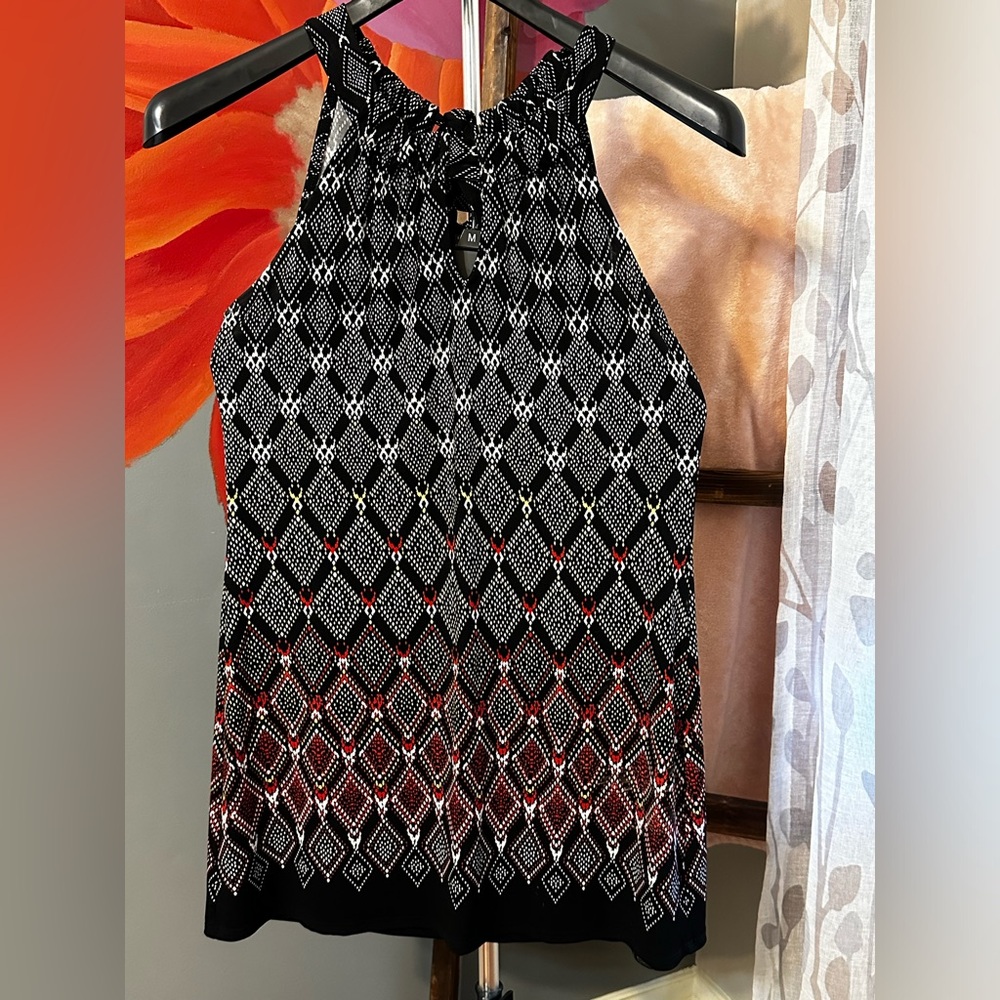 WHBM Sleeveless Keyhole Tunic Top, size M